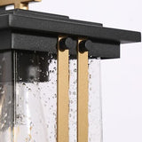 Black Gold Outdoor Wall Lights, Waterproof Modern Wall Mount Sconce with Seed...