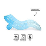 FUNBOY Giant Inflatable Luxury Tri-Color Blue Chaise Lounger, Chair Pool Floa...