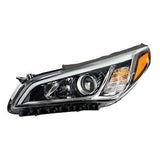 Front Headlights Assembly, Black Headlight Compatible With 2015-2017 Sonata D...