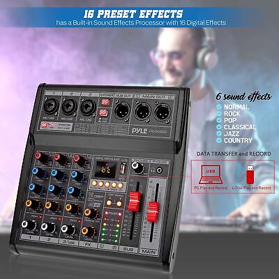 Pyle Professional Bluetooth DJ Audio Mixer - 3 - Channel DJ Controller Sound ...