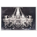 The Oliver Gal Artist Co. Modern 15 in x 10 in, Glam Crystal Chandelier, Canv...