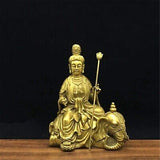 Zzooi Copper Samantabhadra Bodhisattva Statue Coppery Puxian Pusa Statue Feng...