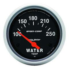 Auto Meter 3531 Sport-Comp Electric Water Temperature Gauge Regular, 2 5/8"