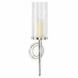 Deco 79 Aluminum Metal Wall Sconce Single Candle with Circle Backing, 6" x 7"...