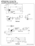 Kingston Brass KTCLD18 Claremont Universal Front or Side Mount Toilet Tank Le...