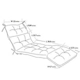 QILLOWAY Indoor/Outdoor Chaise Lounge Cushion,Spring/Summer Seasonal Replacem...