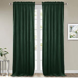 StangH Luxury Green Curtains Velvet Blackout Bedroom Window Drapes 90 inches,...