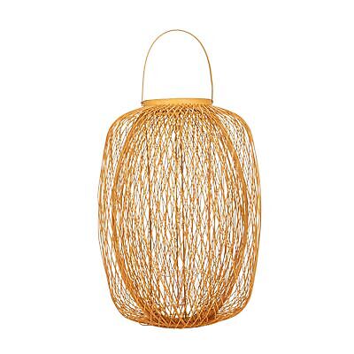 Bloomingville Decorative Bamboo Hand-Woven Lantern Candle Holder, Natural