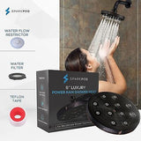 SparkPod Power Rain Shower Head- High Pressure Rainfall Shower Head-Unique Wi...