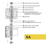 Waterson Heavy Duty Commercial Fully Adjustable Full Surface Self-Closing Gat...