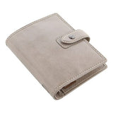 Filofax Malden Organizer, Pocket Size, Stone - Tactile, Full Grain Buffalo Le...