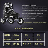 Adjustable Inline Skates Speed Racing Skates for Teenagers and Adults 3-Wheel...