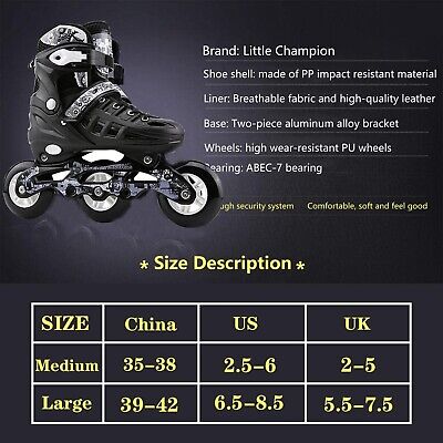 Adjustable Inline Skates Speed Racing Skates for Teenagers and Adults 3-Wheel...