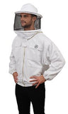 Humble Bee 310 Polycotton Beekeeping Jacket with Round Veil Crystal White