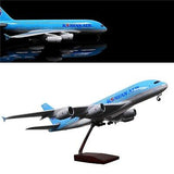 24-Hours 18&#8221; 1:160 Airplane Model Korea Airbus 380 Model Plane with LED Li