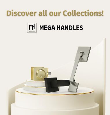 Mega Handles - Glamor Privacy I Lever Door Handle Set for Hallway, Closet and...