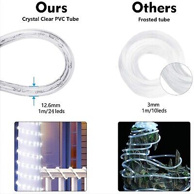 150ft LED Rope Lights Outdoor, 1080 LED Connectable and Flexible Tube Lights ...