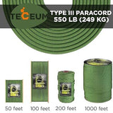 TECEUM Paracord Rope 1000 &#8211; 1000ft / 200ft / 120ft / 100ft / 50ft &#8211;