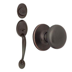 Design House 753566 Coventry Handleset with Cambridge Interior Knob and Singl...