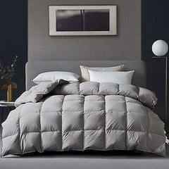 KRT Luxurious Goose Feathers Down Comforter - Grey Thickened Heavyweight Warm...