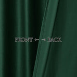 StangH Dark Green Pinch Pleated Velvet Curtains for Track System, Super Soft ...