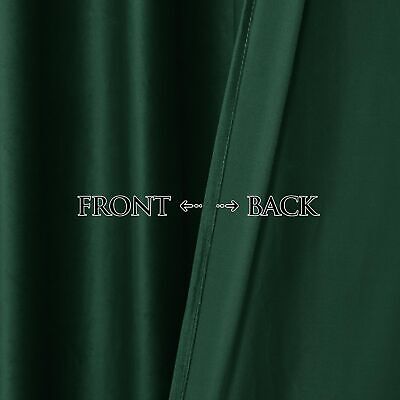 StangH Dark Green Pinch Pleated Velvet Curtains for Track System, Super Soft ...