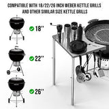 Charkettle Stainless Steel Kettle Grill Side Table/Shelf, Compatible with Web...