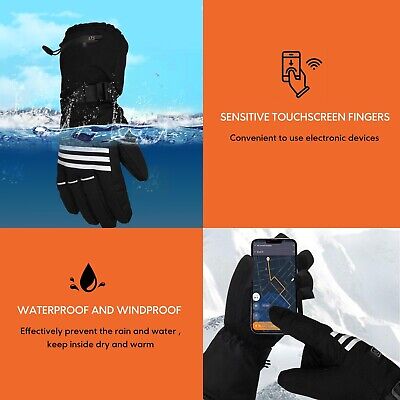 Heated Gloves for Men Women, Rechargeable 5000mAh Windproof Battery Electric ...