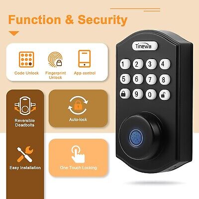 Fingerprint Door Lock, Keyless Entry Door Lock, Electronic Keypad Deadbolt, A...