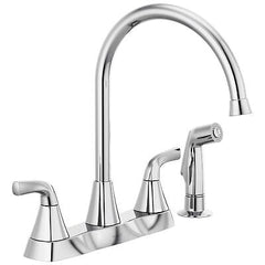 Peerless P2835LF Parkwood Two Handle Kitchen Faucet Side Spray, Chrome