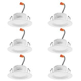 Juno RB4 SWW5 CP6 MW M2 RetroBasics Downlight Trim Kit, Switchable LED White,...