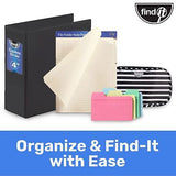 Find It File Folder Notepad - Pack of 72-9.5 x 12.5 Inch Notebook Organizer F...