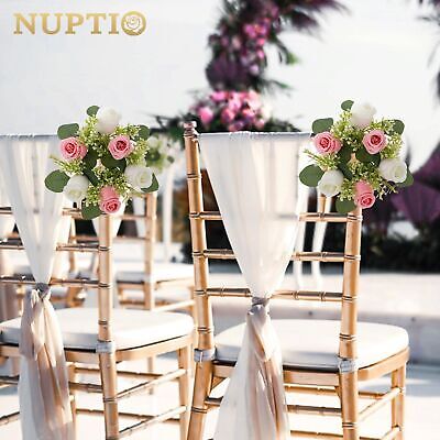 NUPTIO Flower Wedding Centerpieces for Tables - 10 Pcs 2.9 inch Inner Diam Sm...