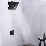 SOKA Matte Black Shower Faucet Set with 8 Inch Rainfall Shower Head Black Bat...