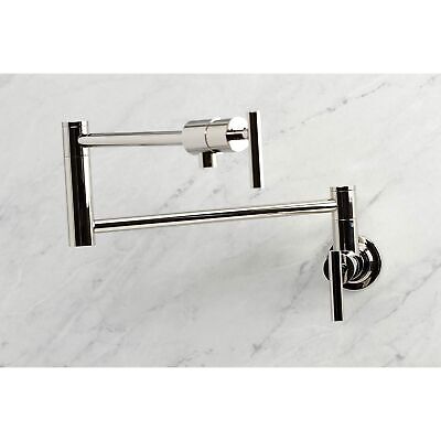 Kingston Brass KS4106CML Manhattan Pot Filler, Polished Nickel, 23.5 x 2.63 x...