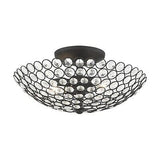 Livex Lighting Cassandra 2 Light Black Ceiling Mount