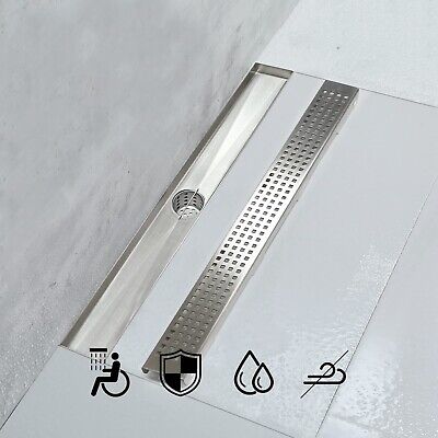 Linear Shower Drain, Shower Drain 28 inch with Removable Grate Cover, Profess...