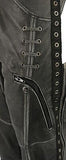 Milwaukee Leather Chaps for Women Distress Grey Premium Skin- Accent Lace Gro...