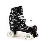 Epic Skates Epic Skates Womens Luv Quad Roller Skates , Black/White