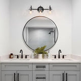 KSANA Black Bathroom Light Fixtures, 3-Light Modern Farmhouse Black Vanity Li...