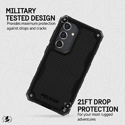 Pelican Shield - Samsung Galaxy S24 Case [6.2"] [Wireless Charging] [21ft MIL...