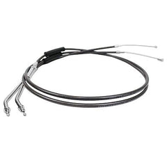 POWER JAMES 43.0" Smoky Black Stainless Steel Braided Idle Throttle Cable 45 ...