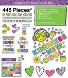 Carson Dellosa Kind Vibes Bright Classroom D&#233;cor Bundle, Classroom Calendar