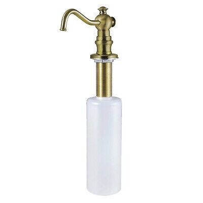 Kingston Brass SD7603 Curved Nozzle Metal Soap Dispenser, Antique Brass 11-13...