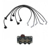 TRQ Engine Ignition Coil Pack & Spark Plug Wire Set Kit for Ford E150 E250 F1...