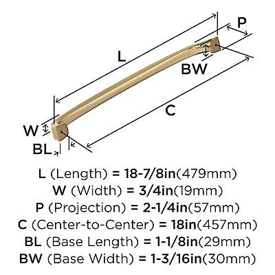 Amerock | Oversized Cabinet Hardware/Appliance Handle Pull | Champagne Bronze...