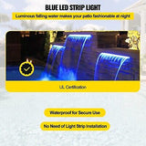 Happybuy Pool Fountain Spillway 11.8x3.2x8.1 Inches, Fountain Spilway Blue St...