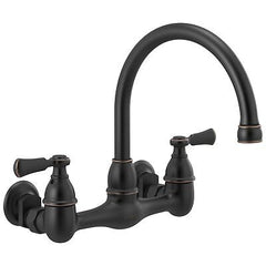 Peerless P2765LF-OB Elmhurst Two-Handle Kitchen Faucet Wall-Mount, Oil-Rubbed...