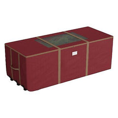 Elf Stor Red Christmas Gold Trim Canvas Storage Bag With 3 Rollerblade Wheels...