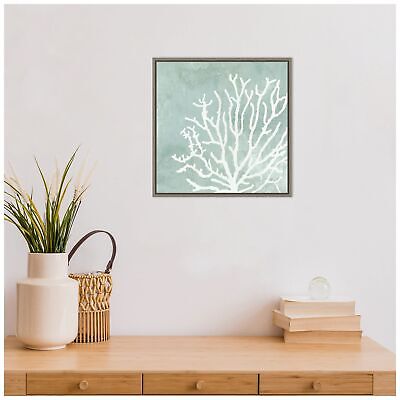 Amanti Art Framed Canvas Wall Art Print Sea Crown II (Coral) by Aimee Wilson ...